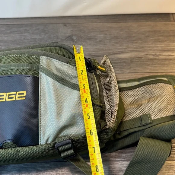 Sage Olive and Black Men's Belt Bag /fly fishing bag